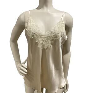 GINIA 100% Silk Lace Camisole Cream US 10 / AU 14 Bridal Lingerie Top